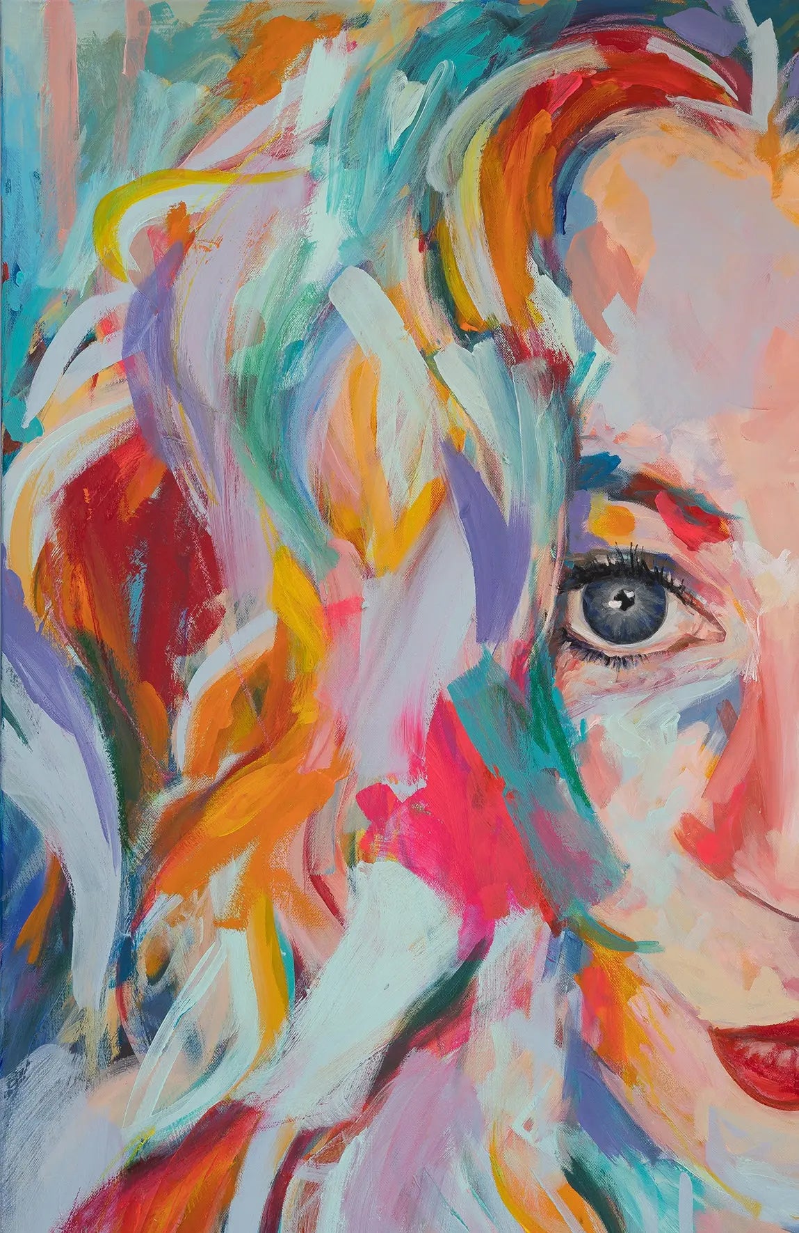 Peinture portrait - Je t'aime mon amour Aurélie Chavanne Art