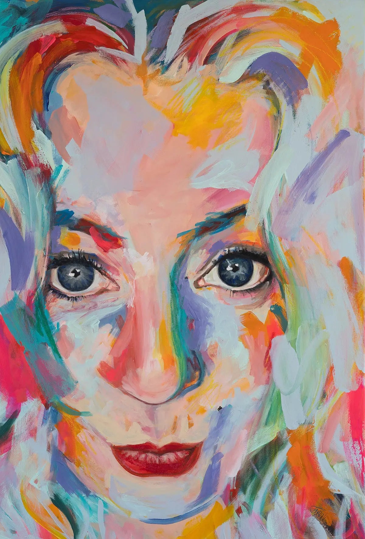 Peinture portrait - Je t'aime mon amour Aurélie Chavanne Art