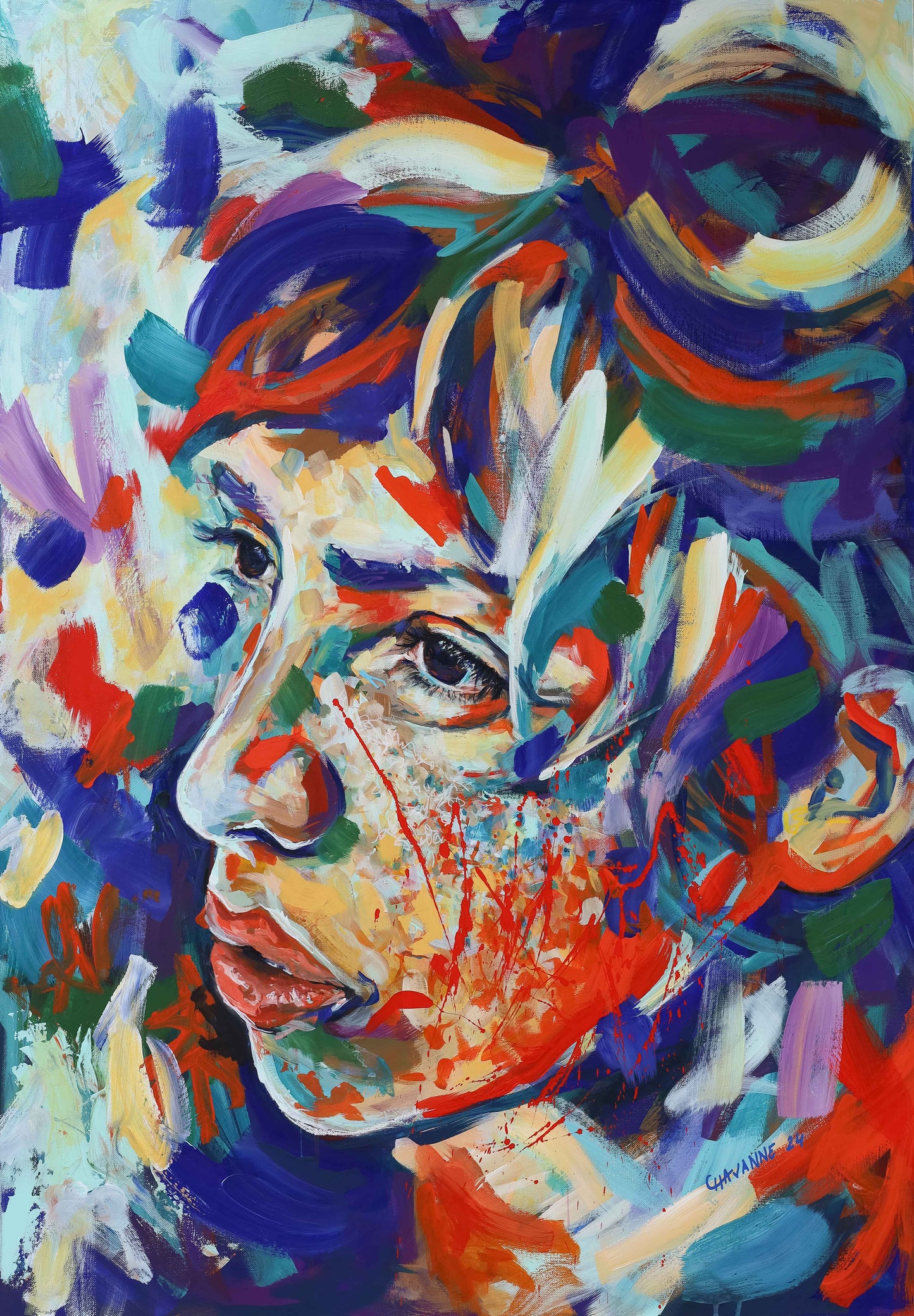 Peinture portrait - La Gracieuse Aurélie Chavanne Art