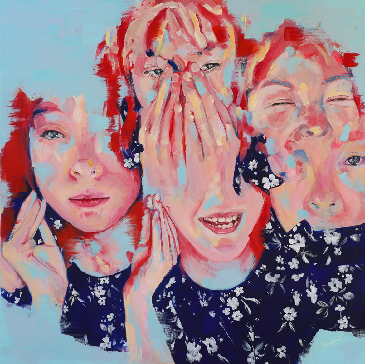 Peinture portrait - Ombres suspendues Aurélie Chavanne Art