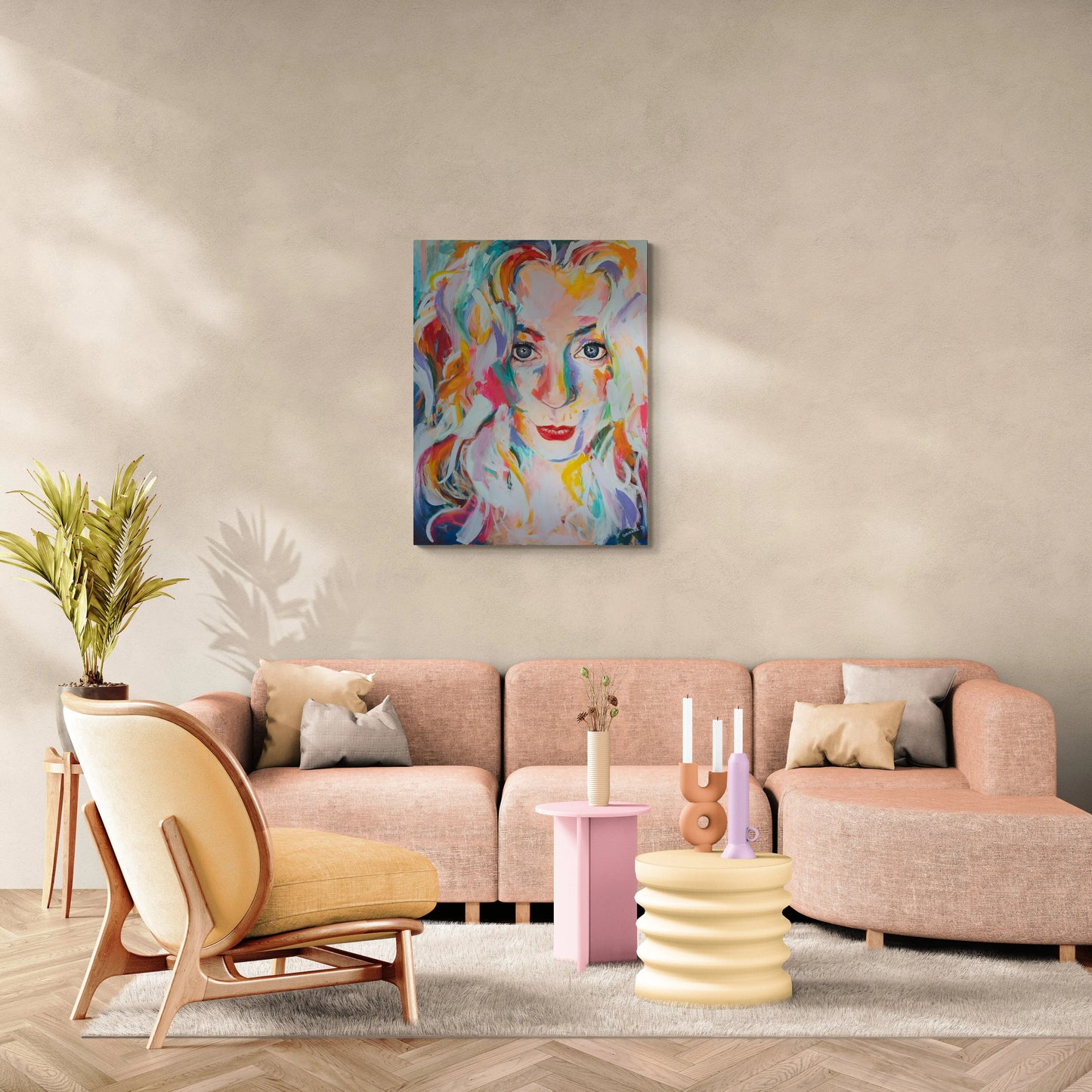Peinture portrait - Je t'aime mon amour Aurélie Chavanne Art